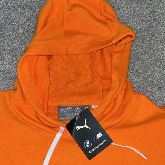 New Vibrant Orange Puma BMW Motorsport MMS Street Hoodie Hooded sweatshirt XXL - Picture 7 of 8